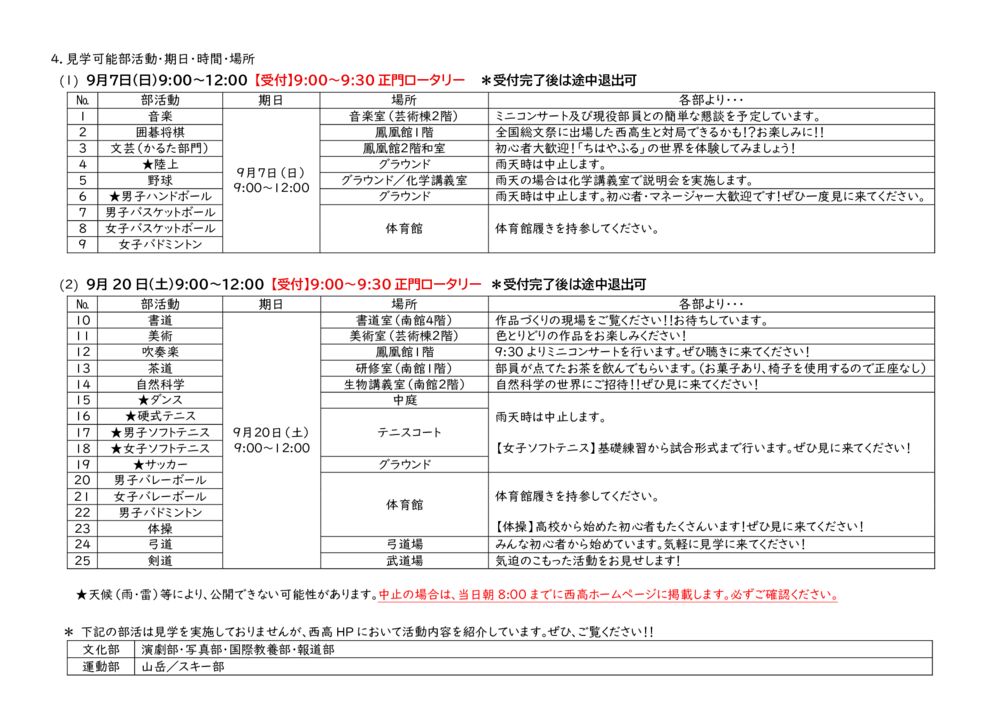 部活動一覧のサムネイル